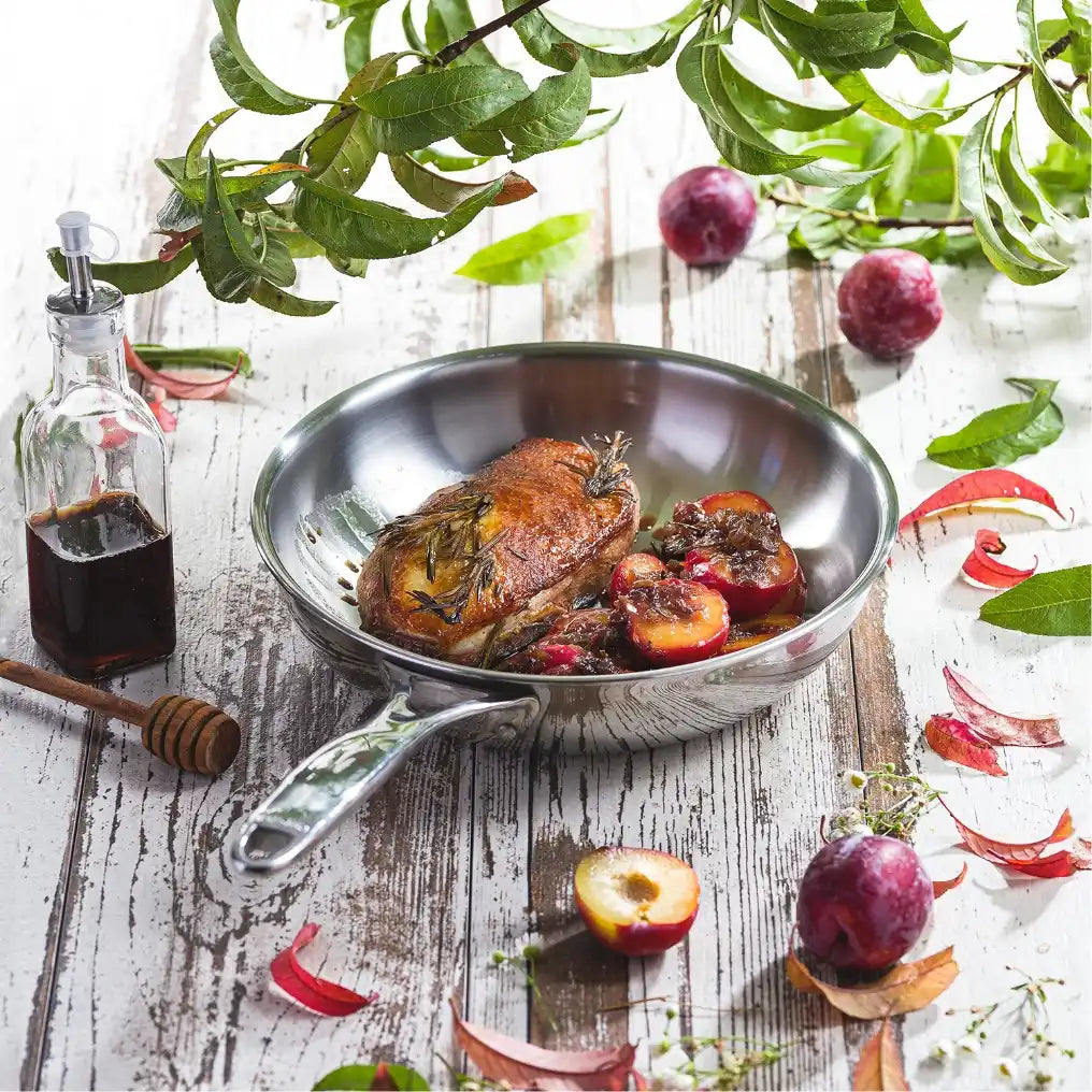 Set of 2 deep frying pans